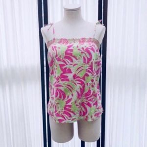 Lilly Pulitzer Tie Shoulder Top Fish Print